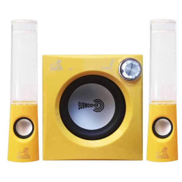 Enceinte SPHINN avec Jeux D’eau Et Effets Lumineux Jaune (A02) Enceinte SPHINN avec Jeux D’eau Et Effets Lumineux Jaune (A02)